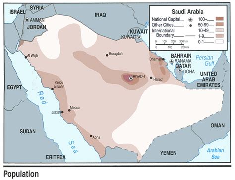Population Map Of Saudi Arabia