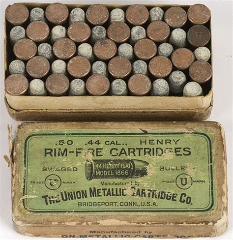Box Of 44 Rimfire Cartridges For The Original Henry Rifle Manufactured