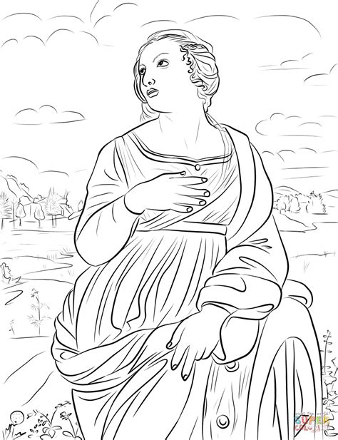 St. Catherine of Alexandria coloring page | Free Printable Coloring Pages