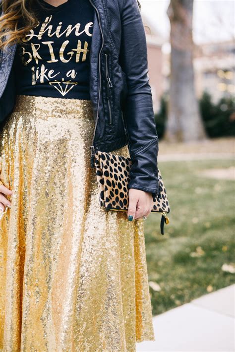 3 Ways To Style A Sequin Skirt New Years Party Blog Hop Sandy A La