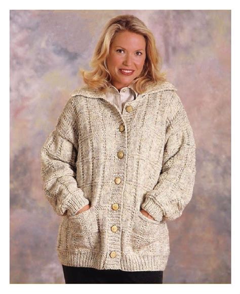 29aud Ladies Knitting Pattern 459 Box Stitch Jacket Cardigan In