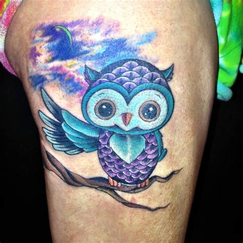 Baby Owl Tattoo Tatouage Chouette Chouette Hibou
