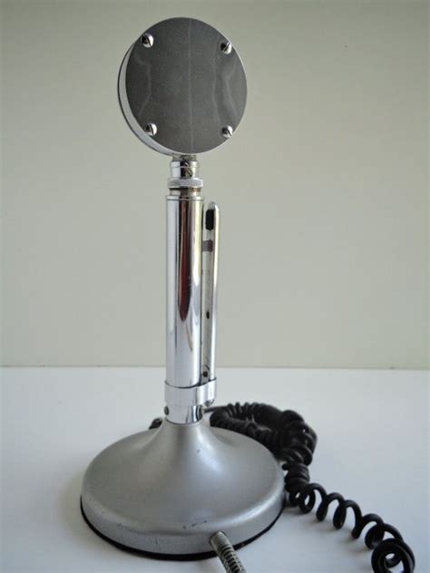 The Astatic Silver Eagle Ham Cb Radio Microphone Mic Chrome Vintage