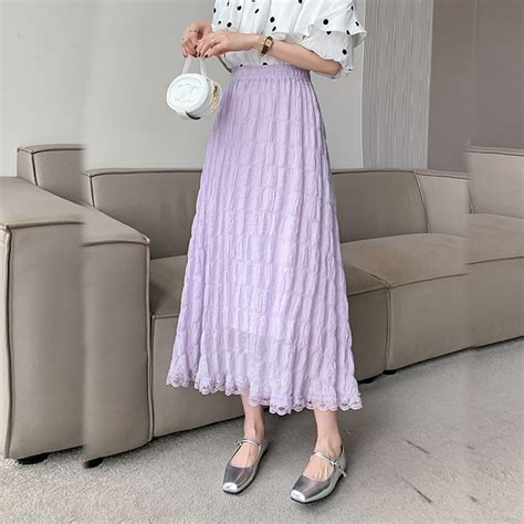 Tigena Elegant Lace Up Puff Tulle Long Skirt For Women Spring