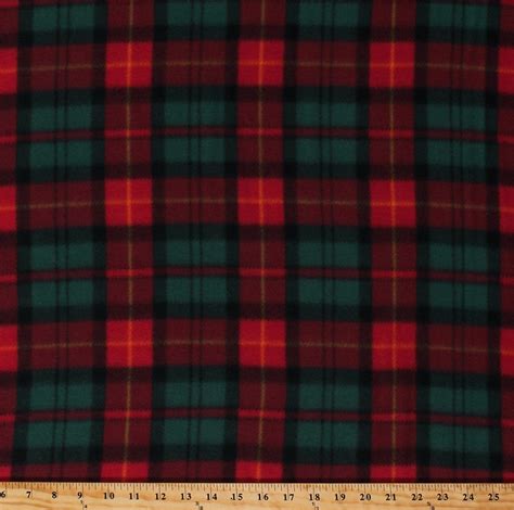 Fleece Christmas Plaid Red Green Holiday Plaid Check Winter Fleece