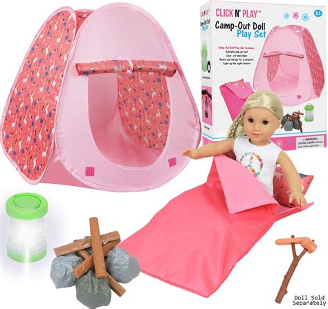 Click N Play Doll Camping Set And Accessories Perfect For 18 American Girl Dol