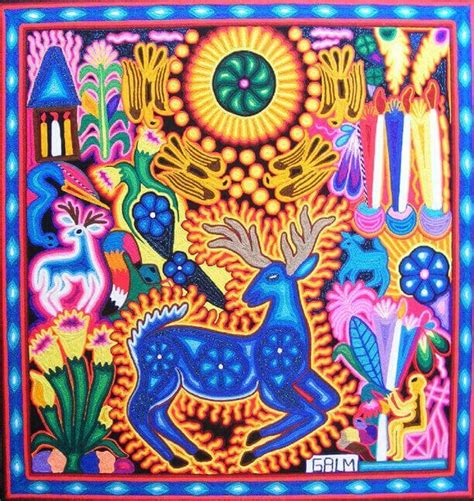 Venado Arte Huichol Wixarika Huichol Mexico Native And Cultural