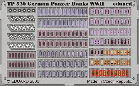 German Panzer Ranks Wwii Eduard Tp520
