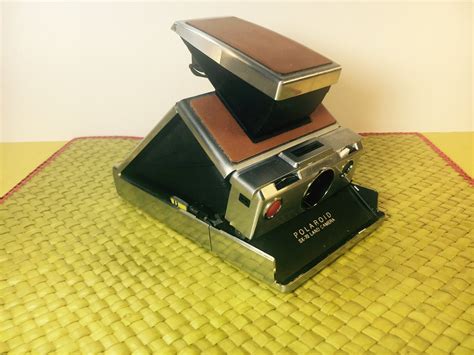 Vintage Polaroid Camera Sx 70 Land Camera Retro Brown Leather