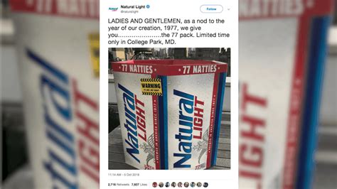 Natural Light To Sell 77 Pack Of Beer At Stores Near University Of Maryland