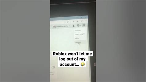When You Cant Log Out Of Your Roblox Account Youtube