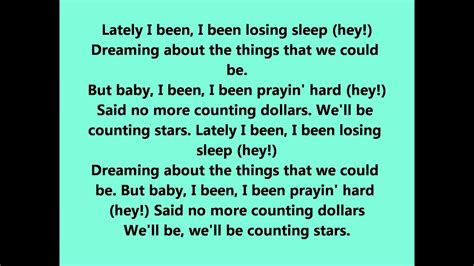 It is one of the theme songs from the fault in our stars, and as well as the first track of the soundtrack album, the fault in our stars (music from the motion. OneRepublic - Counting Stars Lyrics - YouTube
