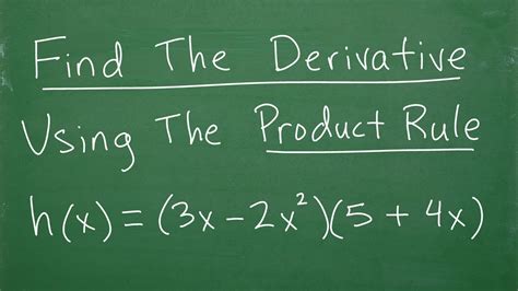 Find The Derivative Using The Product Rule Calculus Basics Youtube