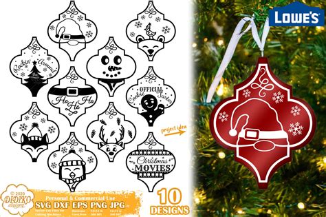 Arabesque Christmas Ornament Bundle SVG, Lowes tile - DIDIKO designs