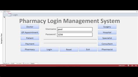 How To Create Pharmacy Management System In Access Using VBA Full