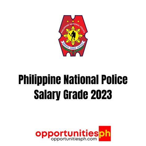 Philippine National Police Salary Grade 2023 Opportunities Ph