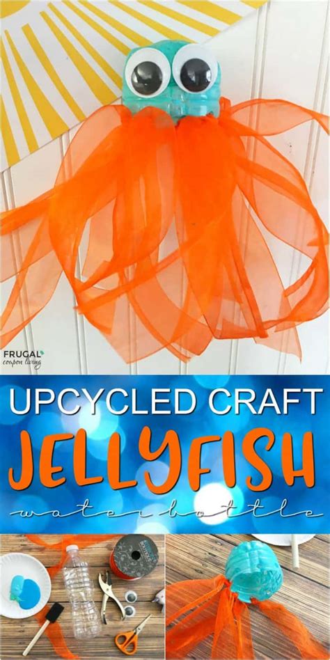 Upcycled Craft Jellyfish Water Bottle