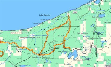 Michigan Snowmobile Orv Gps Map