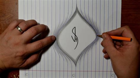 Drawing Torn Lined Paper Cool Easy Trick Art