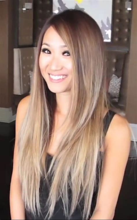Ombre Balayage On Asian Hair Balayage Asian Hair Blonde Asian Hair