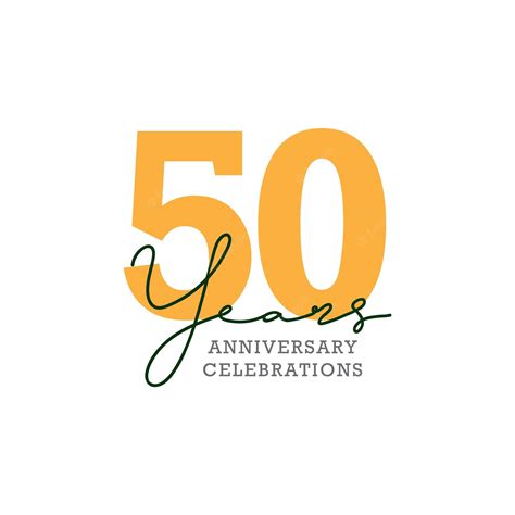 Premium Vector 50th Anniversary Celebration Logo Design Vector Eps10