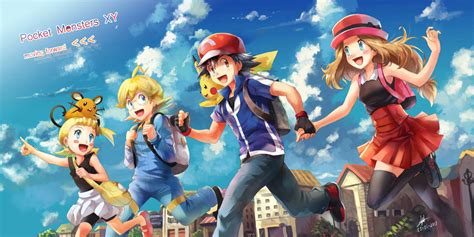 Pikachu Ash Ketchum Serena Dedenne Bonnie And More Pokemon And More Drawn By R Sraven