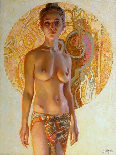 With Love For Art Nouveau Nude I Malerei Von Olga Pelipas Artmajeur