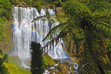 Beautiful Marokopa Falls Waikato Waterfall New Zealand