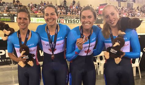 track cycling canadian women win team pursuit bronze at world cup in cambridge team canada