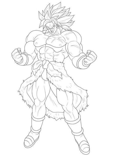 Broly Vs Goku Coloring Page Anime Coloring Pages