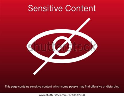 Sensitive Content Warning Explicit Content Potentially Stock Vector