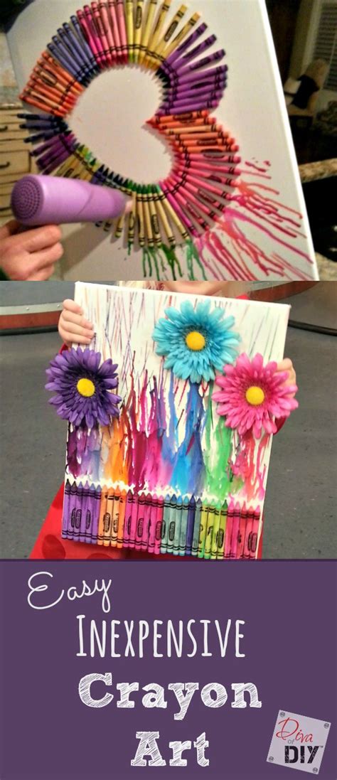 How To Make Easy And Affordable Diy Crayon Art Diva Of Diy