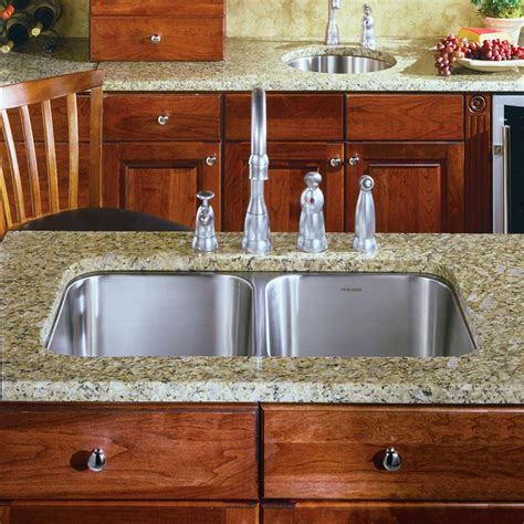 Our carefully selected sinks are manufactured by many of the leading names in the kitchen industry including franke, carron phoenix, kohler and more. Classic Undermount Stainless Steel 50/50 Double Bowl ...