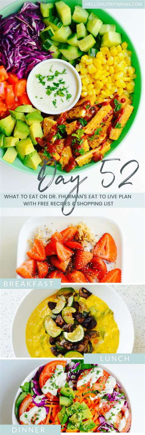 A whole foods diet is not a specific eating plan that can be tied to a particular book or expert. Eat to Live Menu: Day 52 | Hello Nutritarian | Whole food ...