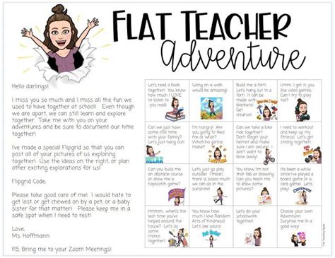 Flat Teacher Adventure Project In 2020 Teacher Adventure Online