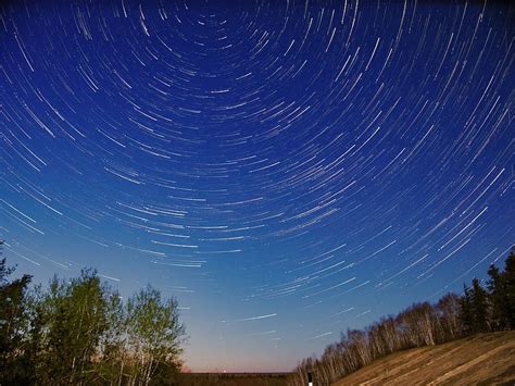 Stars Star Trails Night Sky Manitoba Hd Wallpaper Wallpaperbetter