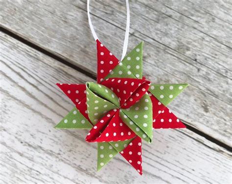 Patternfolded Fabric Star Fabric Christmas Ornaments Quilted