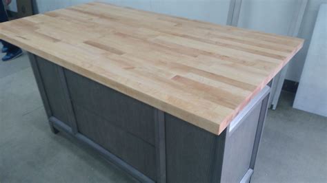 You choose width and length (up to 48 x 120), thickness (.75, 1 or 1.25), edge and. Maple Butcher Block island top | Wood worktop, Butcher block countertops, Plywood countertop