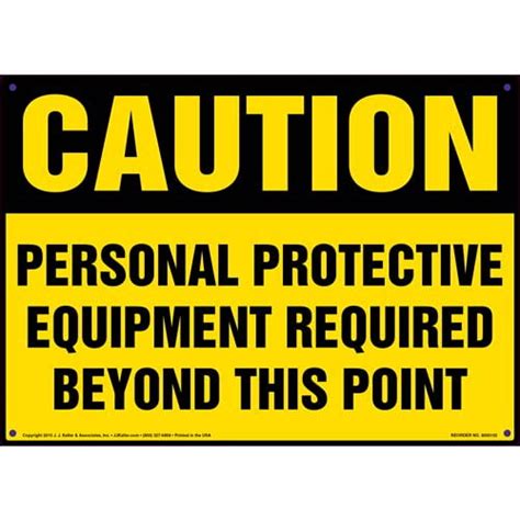 Caution Personal Protective Equipment Required Beyond This Point Osha Sign