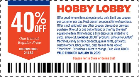 40 off hobby lobby coupon code 40 off valentines 40 off spring shop in 2020 with images