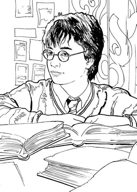 Harry Potter Coloring Pages Anime Gancaiyun 
