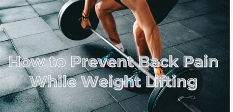 How To Prevent Back Pain While Weight Lifting Mississauga And