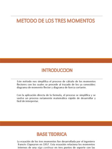 Metodo De Los Tres Momentos Pdf