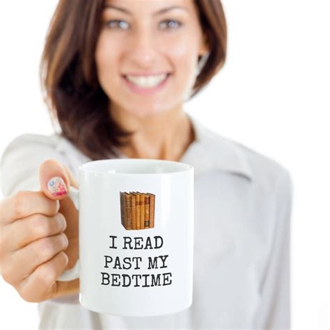 book lovers funny coffee tea mug i read past my bedtime etsy