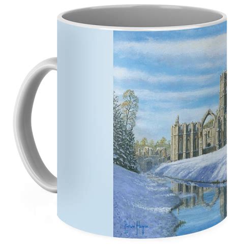 Winter Morning Fountains Abbey Yorkshire Coffee Mug For Sale By Richard