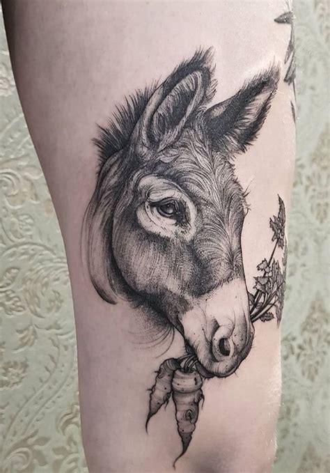 Maybe you would like to learn more about one of these? Alice Cherry donkey Tattoo | Animal tattoos, Shoulder tattoos for women, Leg tattoos