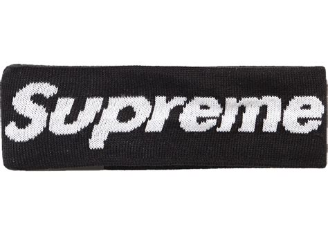 Supreme Supreme New Era Big Logo Headband Fw18 Black Streetwear