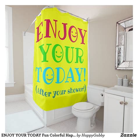 enjoy your today fun colorful happy shower curtain colorful shower curtain cool shower curtains
