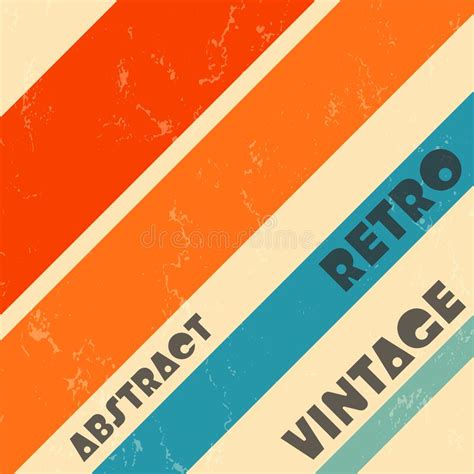 Retro Design Background With Vintage Grunge Texture Stripes Vector