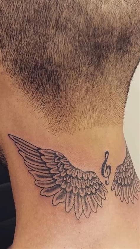 26 Angel Wing On Neck Tattoo Bellakarly